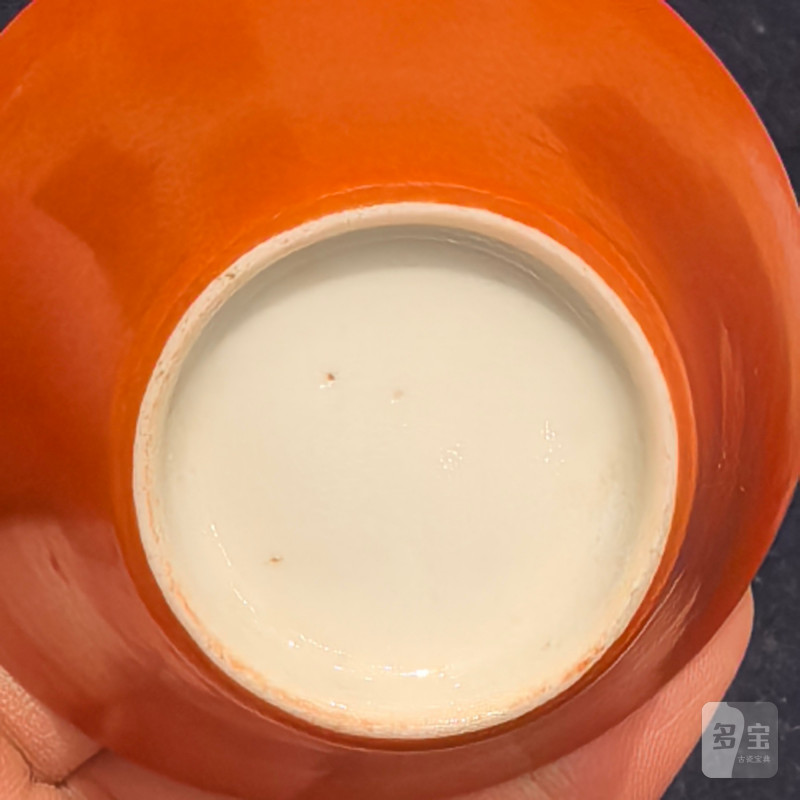 清中期 珊瑚红釉马蹄杯 - 图10
